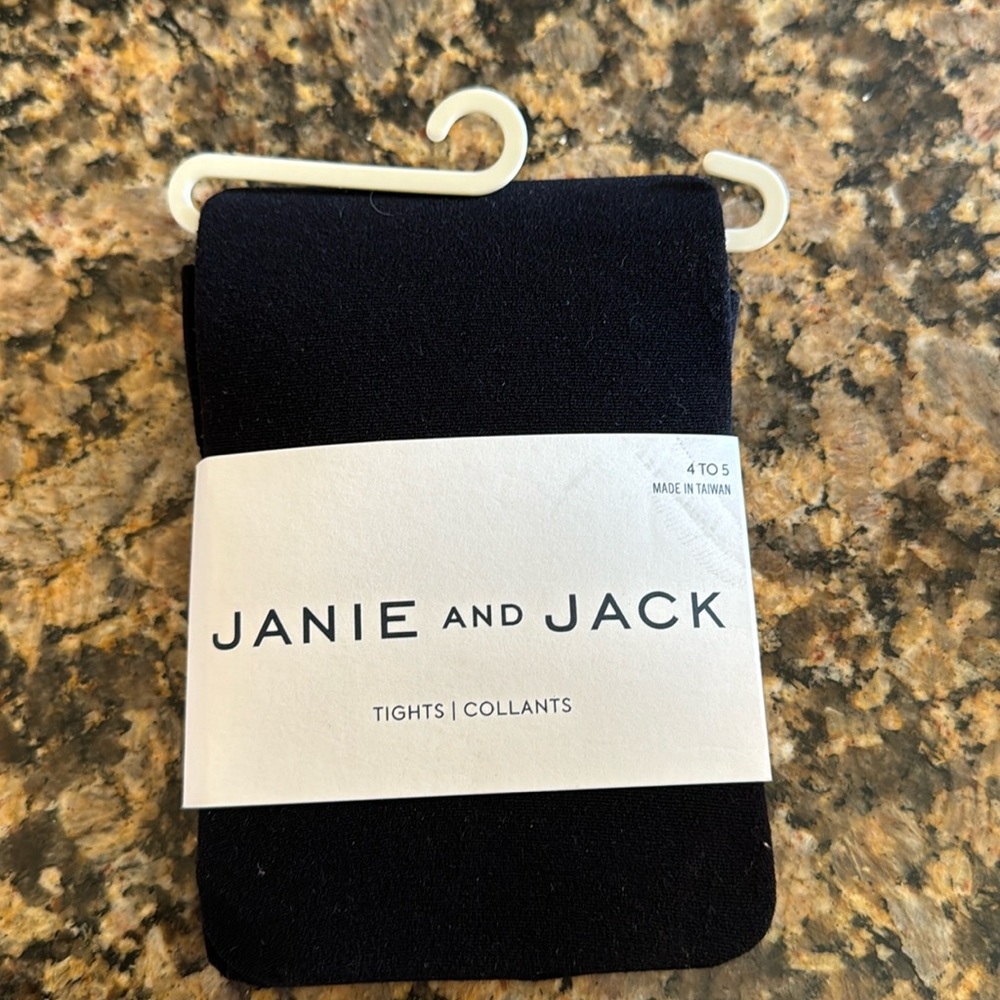 NWT. Janie and Jack tights in black
